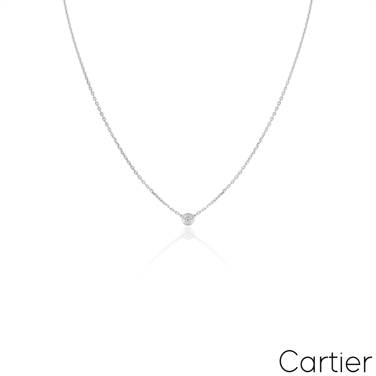 CRB7224515 - Cartier d'Amour necklace XS - White gold, diamond - Cartier